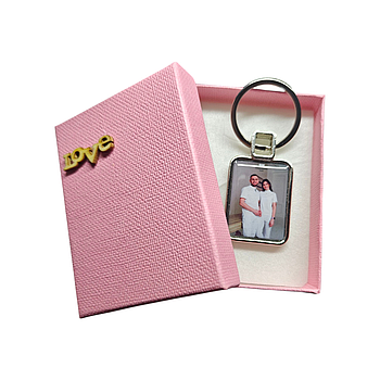 Брелок з фото та текстом (Двосторонній)