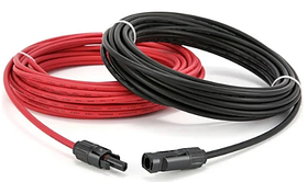 Кабель для сонячних батарей 6.0 мм (чорний / червоний)