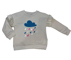 Джемпер на флісі для дівчинки 104 розмір бежевий ТМ Бембі