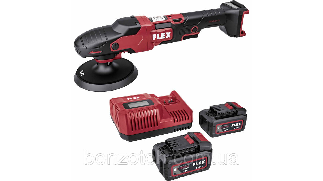 Полірувальна акумуляторна шліфувальна машина ротаційна FLEX PE 150 18-EC Set