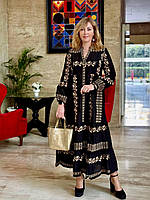 Красивое хлопковое платье с вигивкой