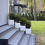 Бетонний вазон серія "RS Кадіс" (26, 71, 85 л.) кашпо для квітів та дерев, для вулиці, саду, дачі та тераси, фото 4