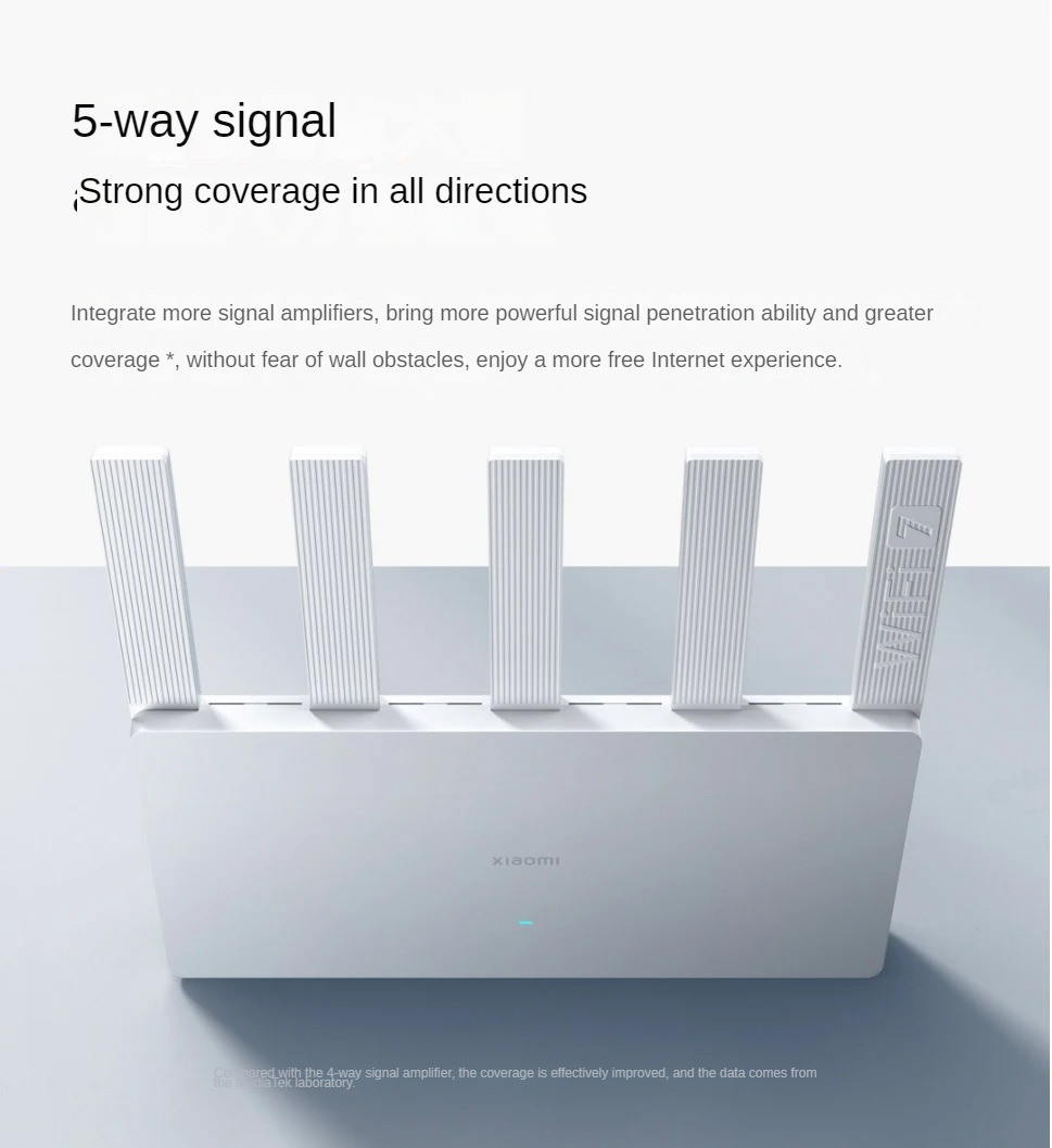 Роутер Xiaomi BE5000 Швидкісний 2.4/5GHz WiFi 7, Бездротовий маршрутизатор Xiaomi Router BE5000 (DVB4424CN)