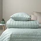 Покривало 220хх240см стьобане двостороннє Стиль Люкс м`ята/св.сірий TM IDEIA, фото 3