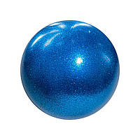 М'яч для художньої гімнастики T12-blue 15 см синій з гліттером