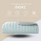 Покривало 220хх240см стьобане двостороннє Стиль Люкс м`ята/св.сірий TM IDEIA, фото 8