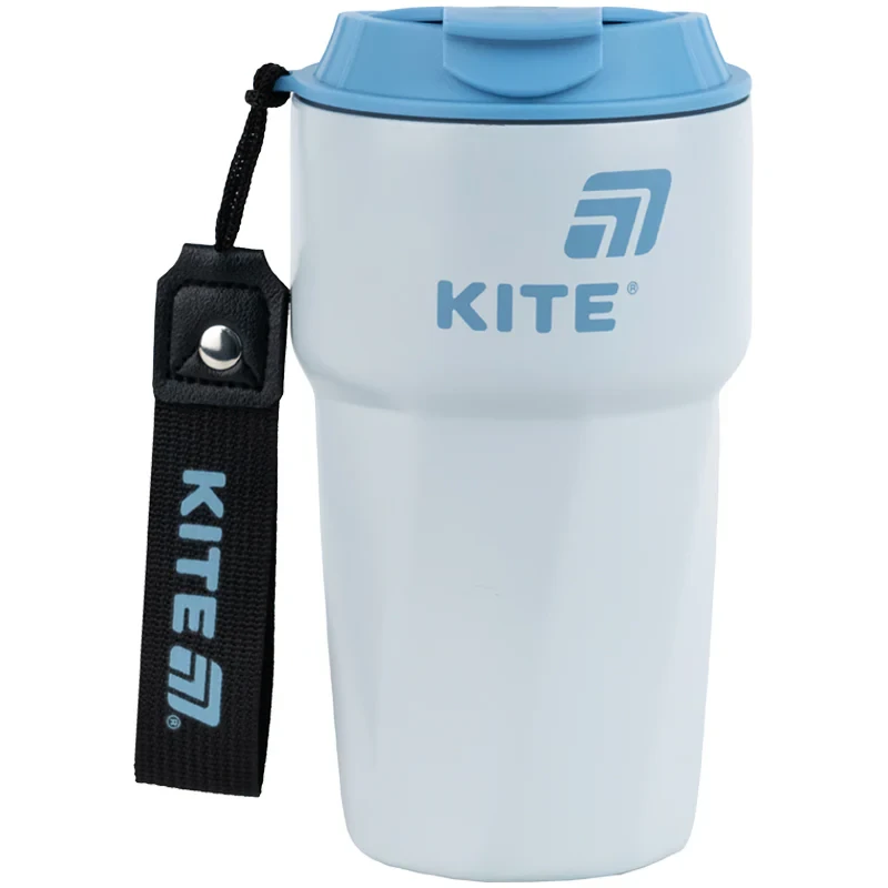Термокружка  450 мл, сіро-блакитна Kite K25-1220-2, фото 1