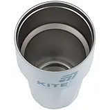 Термокружка  450 мл, сіро-блакитна Kite K25-1220-2, фото 3