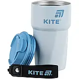 Термокружка  450 мл, сіро-блакитна Kite K25-1220-2, фото 4