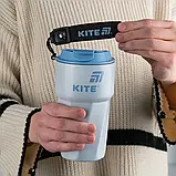 Термокружка  450 мл, сіро-блакитна Kite K25-1220-2, фото 6