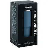Термокружка 600мл сіра Kite К24-1206-3, фото 7