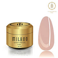 Milano Cosmetic Гель Builder Gel Light Pink для нігтів, 30 мл