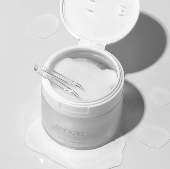 Пілінг-педи Arocell з AHA, BHA і PHA-кислотами для глибокого очищення та сяйва шкіри Мультикислотні пілінг-педи Arocell Pore Clear Pad