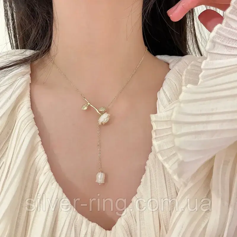 Прикраса ланцюжок та кулон Троянда, фото 1