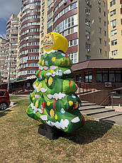 Надувна новорічна ялинка 300 см з вентилятором для святкового вуличного оформлення, фото 3