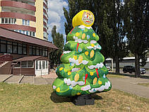 Надувна новорічна ялинка 300 см з вентилятором для святкового вуличного оформлення, фото 4