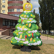 Надувна новорічна ялинка 300 см з вентилятором для святкового вуличного оформлення, фото 2