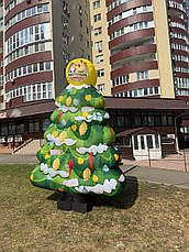 Надувна новорічна ялинка 300 см з вентилятором для святкового вуличного оформлення, фото 5