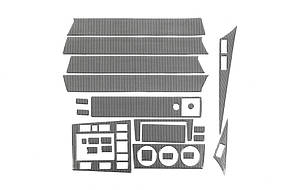Накладки на панель (25 дет.) Карбон для мерседес W201 (190)
