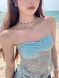 Прикраси ланцюжок з кулоном Метелик та яскраве намисто, фото 8