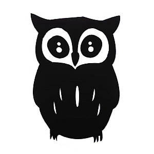 Дзеркальний декор акриловий самоклеючий Сова чорна (D) SW-00002493