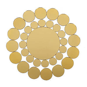Дзеркальний декор акриловий самоклеючий золото,33шт (D) SW-00002499