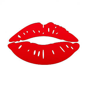 Дзеркальний декор акриловий самоклеючий Губи червоні, 2шт (D) SW-00002500