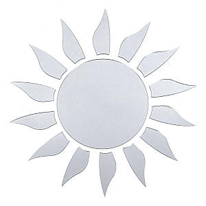 Дзеркальний декор акриловий самоклеючий срібло,15шт (D) SW-00002501