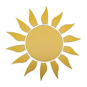 Дзеркальний декор акриловий самоклеючий золото,15шт (D) SW-00002502