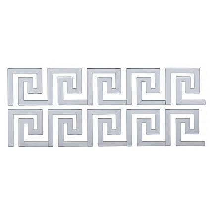 Дзеркальний декор акриловий самоклеючий срібло,10шт (D) SW-00002506, фото 1