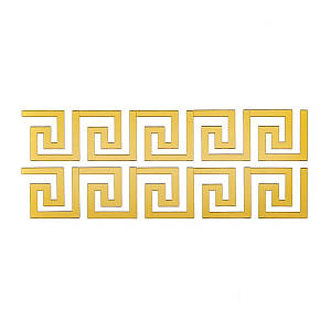 Дзеркальний декор акриловий самоклеючий золото,10шт (D) SW-00002507