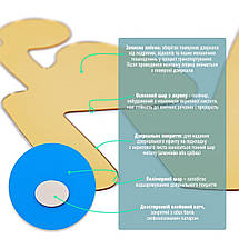Дзеркальний декор акриловий самоклеючий WC золото, 3шт (D) SW-00002525, фото 4