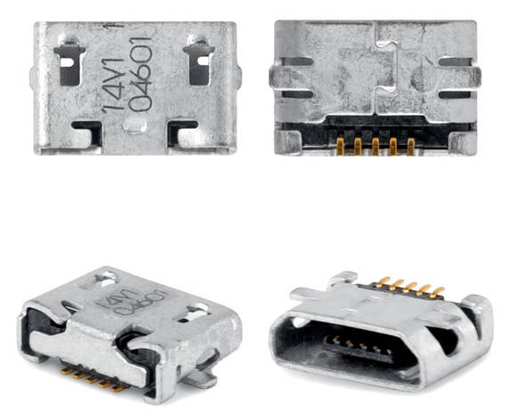 Конектор зарядки Nokia 207/ 208/ 216/ 220/ 225/ 230/ 500 Asha/ 503/ 710 Lumia (5 шт.), фото 1