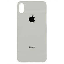 Задня кришка (скло) iPhone X silver (big hole)