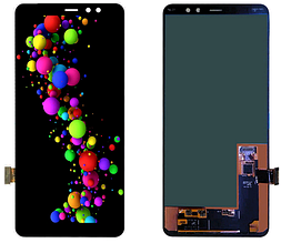 Дисплей Samsung SM-A730H Galaxy A8+ (2018) в зборі з сенсором black service orig