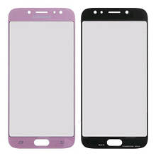 Скло корпусу Samsung J730 Galaxy J7 2017, з OCA-плівкою, pink