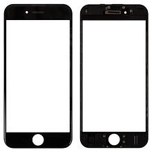 Скло корпусу iPhone 7 з OCA-плівкою та рамкою black (оригінал)