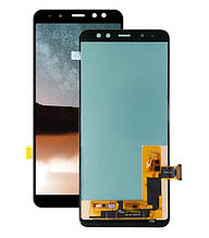 Дисплей Samsung SM-A530F Galaxy A8 (2018) в зборі з сенсором black TFT з рег. підсвіткою