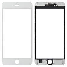 Скло корпусу iPhone 6 Plus з OCA-плівкою та рамкою white (оригінал)