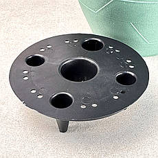 Кашпо для квітів 6 л з дренажною вставкою Бетон Зелений Алеана, фото 4