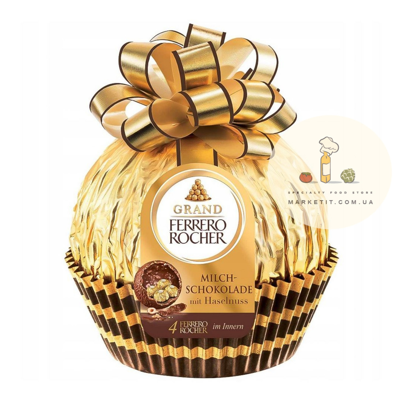 Шоколадна куля Ferrero Roche Grande, з цукерками Італія 240 г., фото 1