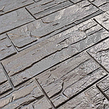 Самоклеюча 3D панель рвана цегла Срібло, 77х70см*5 мм, фото 2