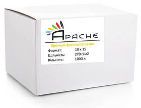 Фотопапір Apache Сатин 270 г/м2 RC 10x15 см Білий 1000 шт (10423)