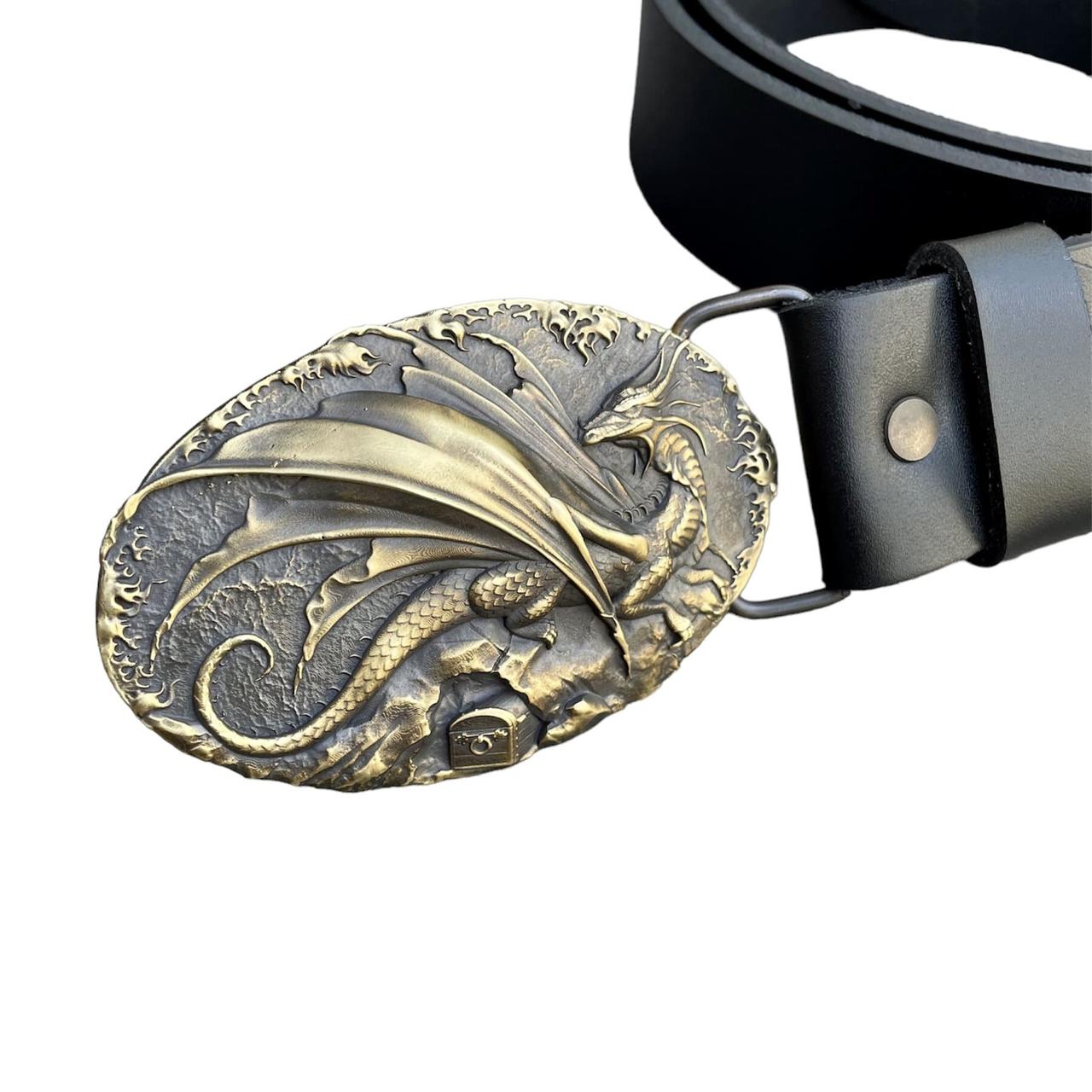 Пряжка ДРОГОН на чоловічий ремінь Gorillas Accessories Латунь, фото 1