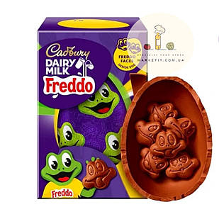 Шоколадне яйце Cadbury Freddo, із шоколадними жабками всередині 122 р.