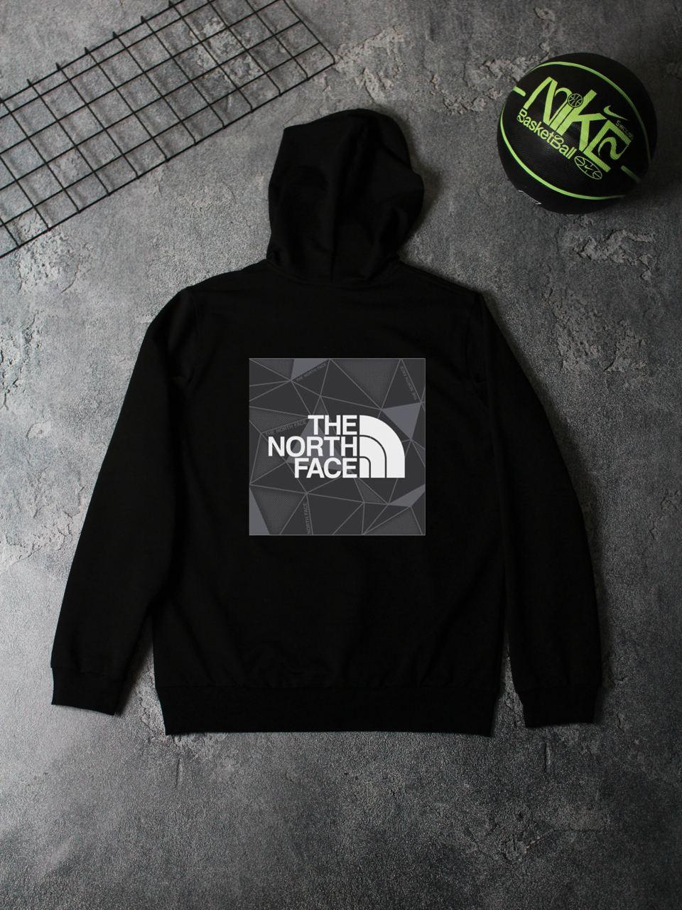 Кофта чоловіча The North Face весняна осіння літня з капюшоном худі тнф чорна