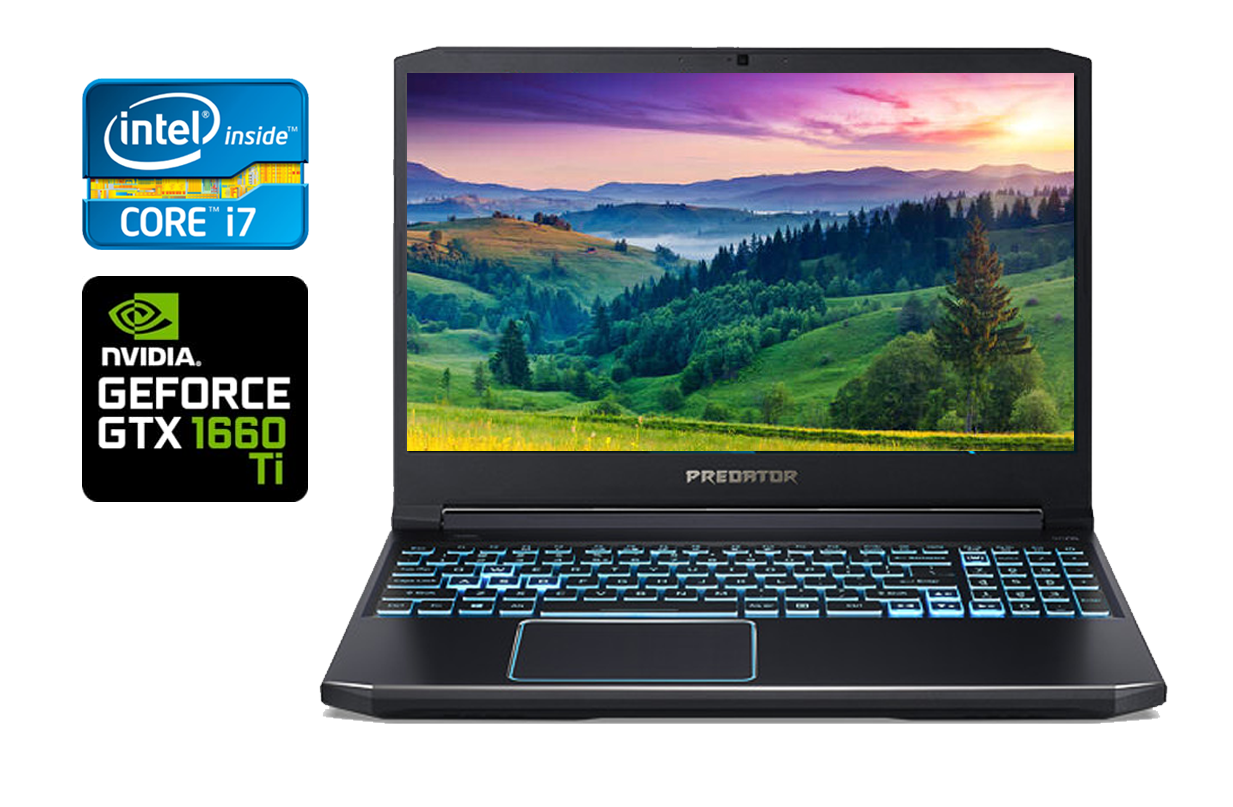 Ігровий ноутбук Acer Predator PH315-52/ 15.6" 1920x1080/ i7-9750H/ 16GB RAM/ 500GB SSD/ GTX 1660 Ti 6GB