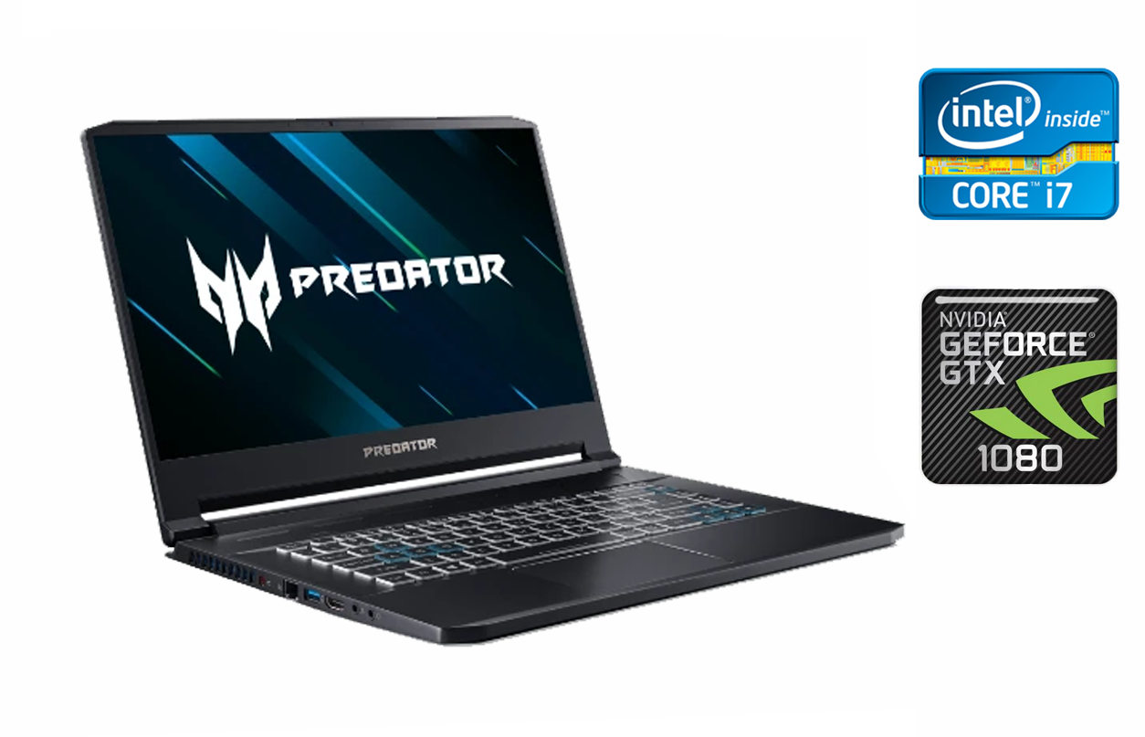 Ігровий ноутбук Acer Predator Triton 700/ 15.6" 1920x1080/ i7-7700HQ/ 32GB RAM/ 512GB SSD+512GB SSD/ GTX 1080 8GB