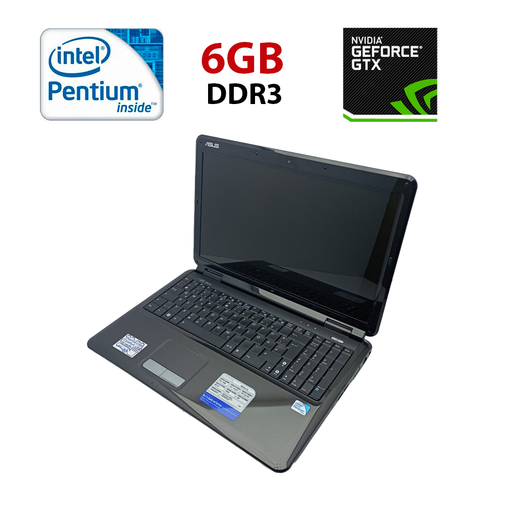 Ноутбук Asus K50/ 15.6" (1366x768)/ Pentium T4500/ 6 GB RAM/ 500 GB HDD/ GeForce GT 320M 1GB