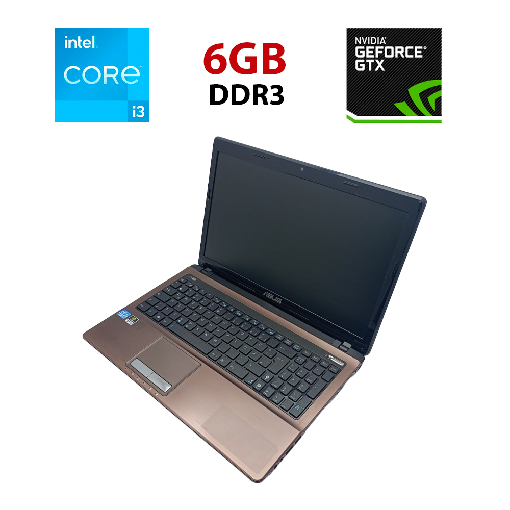 Ноутбук Asus K53A/ 15.6" (1366x768)/ Core i3-2330M/ 6 GB RAM/ 500 GB HDD/ GeForce GT 540M 1GB
